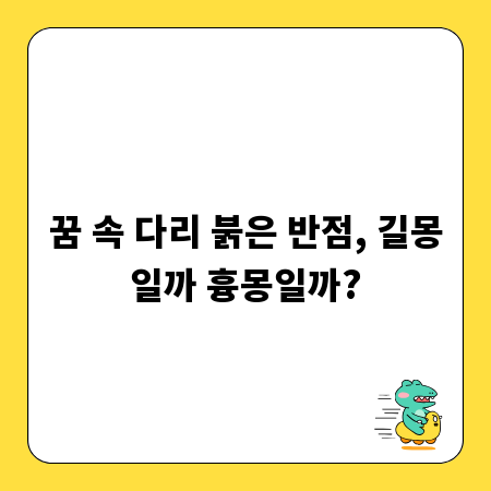 꿈 속 다리 붉은 반점, 길몽일까 흉몽일까?