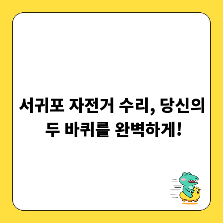 서귀포 자전거 수리, 당신의 두 바퀴를 완벽하게!