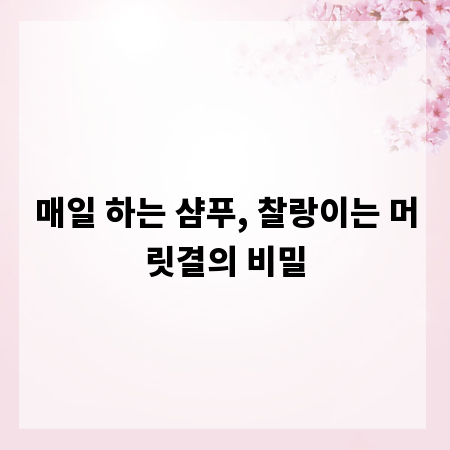 매일 하는 샴푸, 찰랑이는 머릿결의 비밀