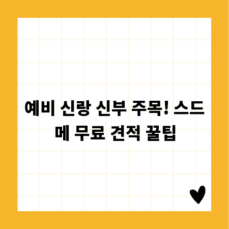 예비 신랑 신부 주목! 스드메 무료 견적 꿀팁