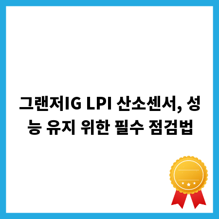 그랜저IG LPI 산소센서, 성능 유지 위한 필수 점검법