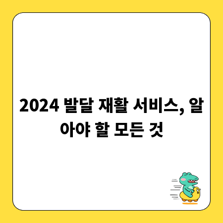 2024 발달 재활 서비스, 알아야 할 모든 것