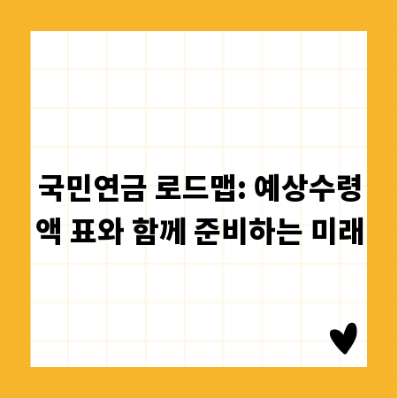 국민연금 로드맵: 예상수령액 표와 함께 준비하는 미래
