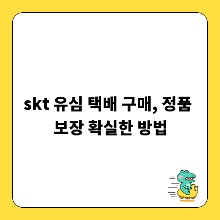skt 유심 택배 구매, 정품 보장 확실한 방법