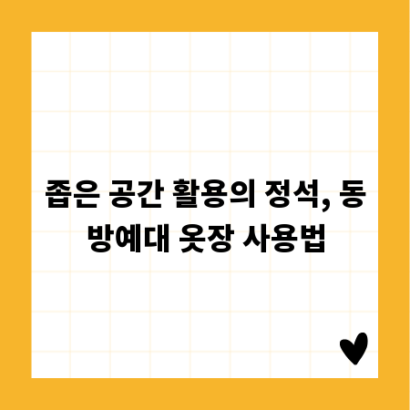 좁은 공간 활용의 정석, 동방예대 옷장 사용법