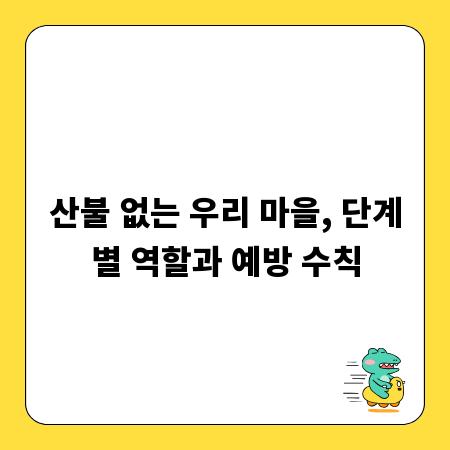 산불 없는 우리 마을, 단계별 역할과 예방 수칙