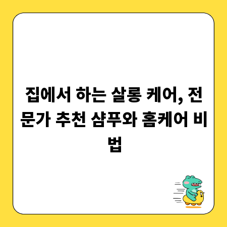 집에서 하는 살롱 케어, 전문가 추천 샴푸와 홈케어 비법