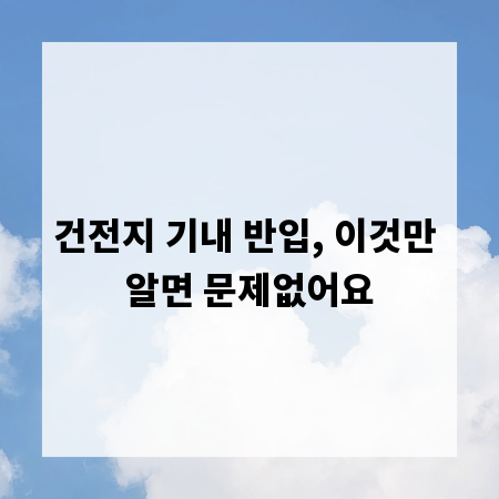 건전지 기내 반입, 이것만 알면 문제없어요
