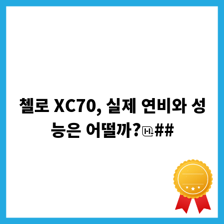 첼로 XC70, 실제 연비와 성능은 어떨까?
##