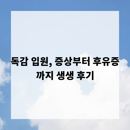 독감 입원, 증상부터 후유증까지 생생 후기