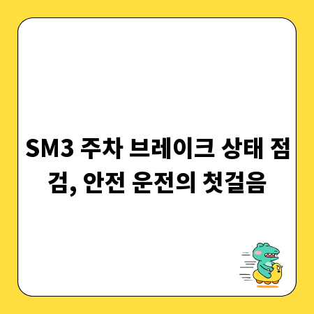 SM3 주차 브레이크 상태 점검, 안전 운전의 첫걸음